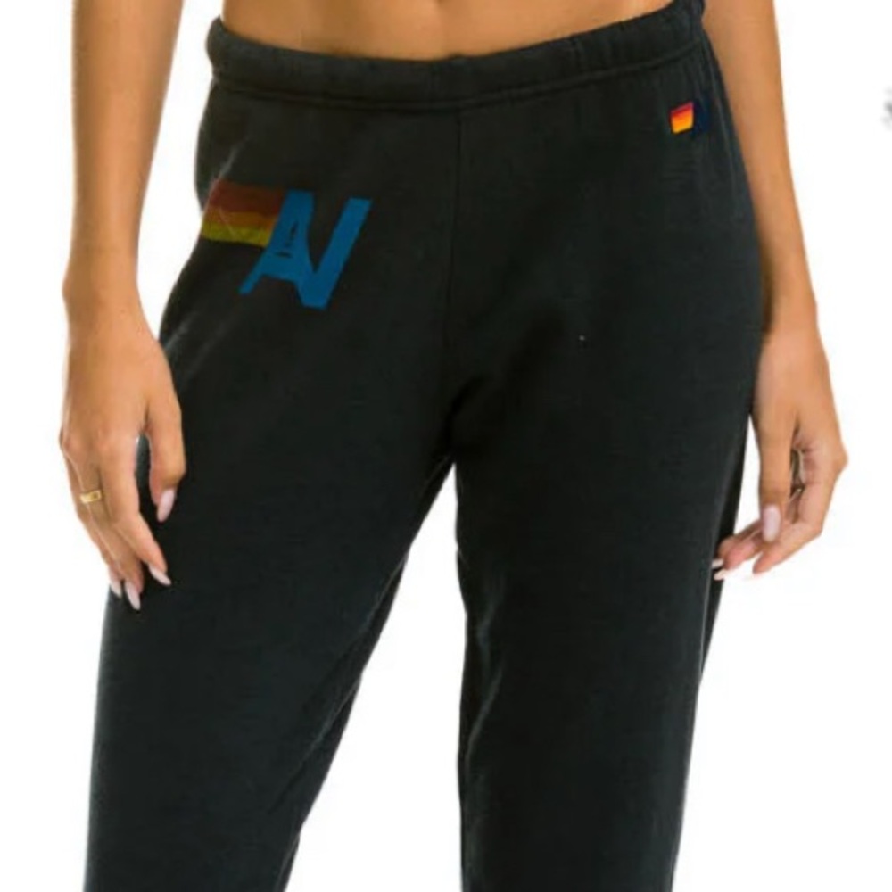 * New without Tags * Aviator Nation LOGO SWEATPANTS - CHARCOAL size S
